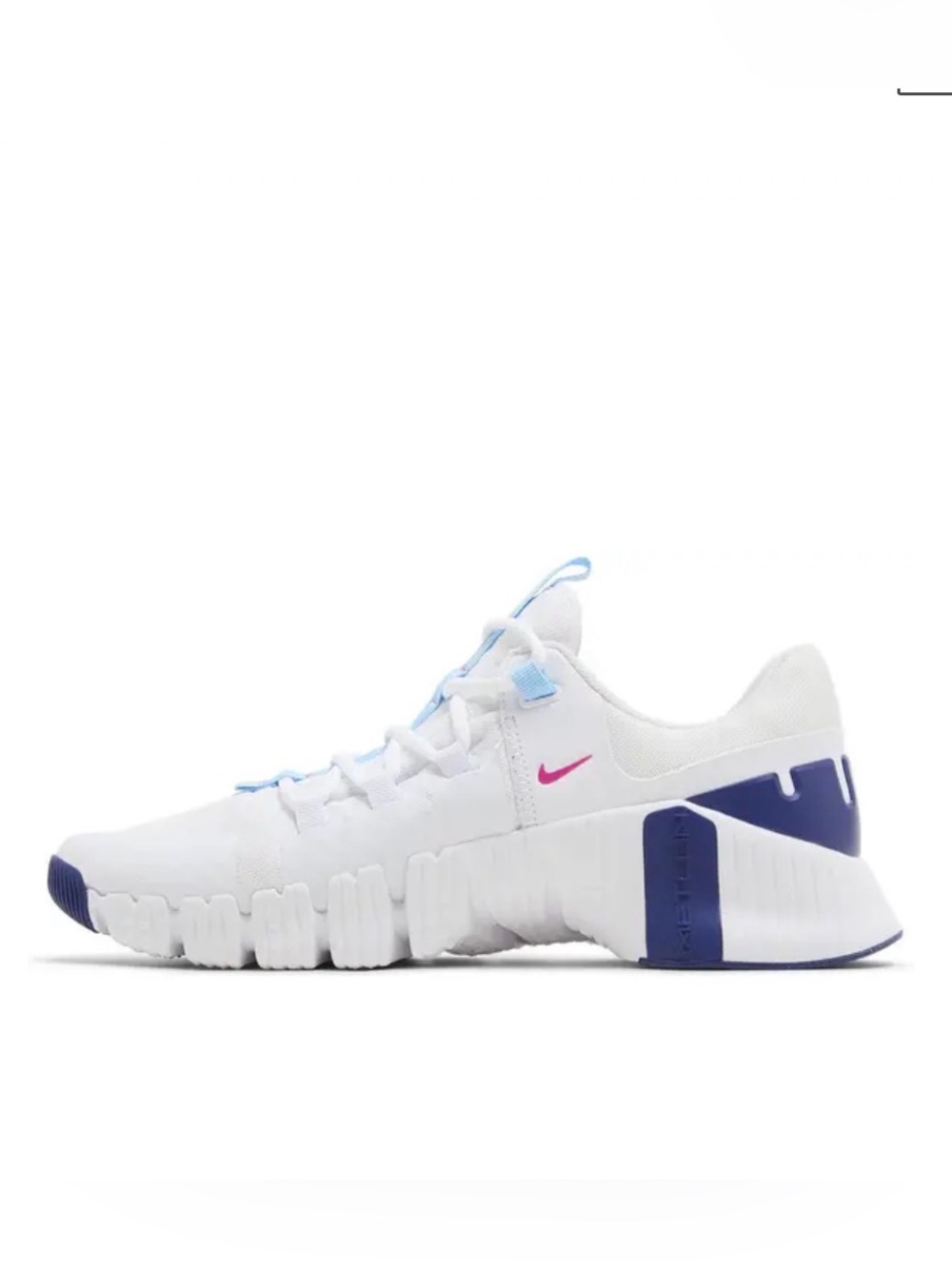 Nike Free Metcon 5 Women's Workout Shoes White/Aquarius Blue Size 8.5 - Picture 3 of 10